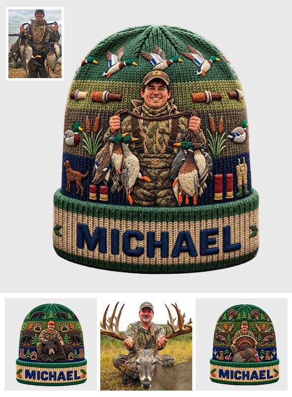 Love Hunting Gift For Family, Friends - Personalized Hunting Beanie Hat