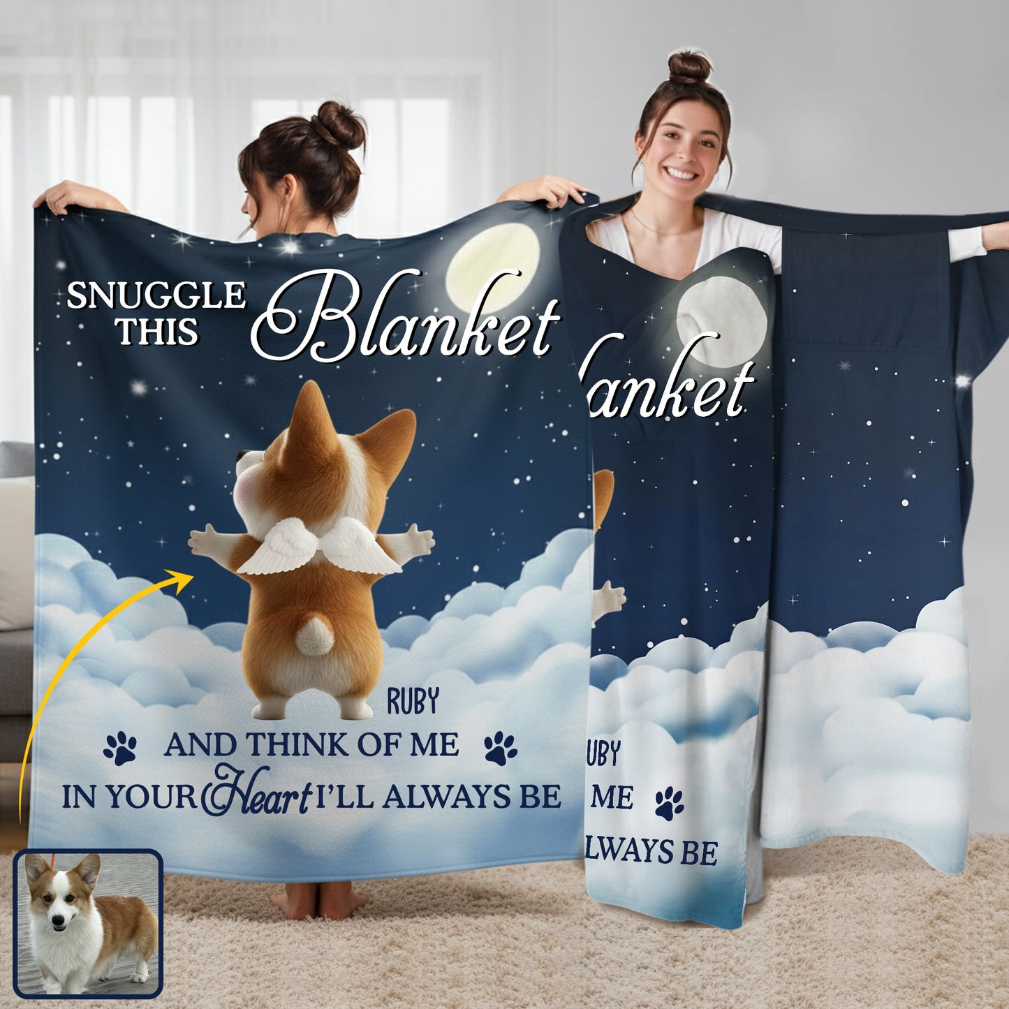 Hug From Heaven - Personalized Dog Wearable Blanket
