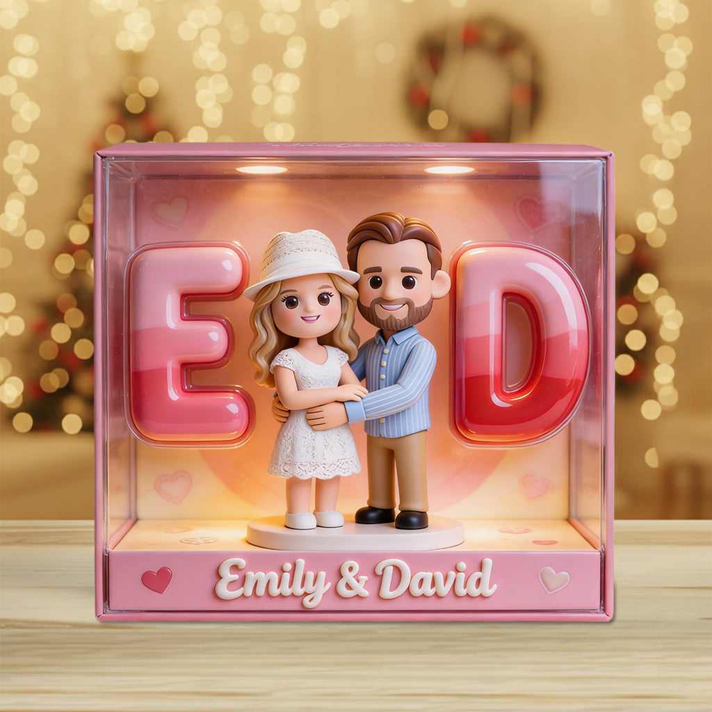 Couple Initial Alphabet Letter - Personalized Couple Custom Shaped Acrylic Plaque