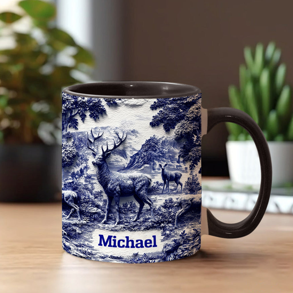 Hirschjagd - Personalisierte Tasse mit Jagdmotiv