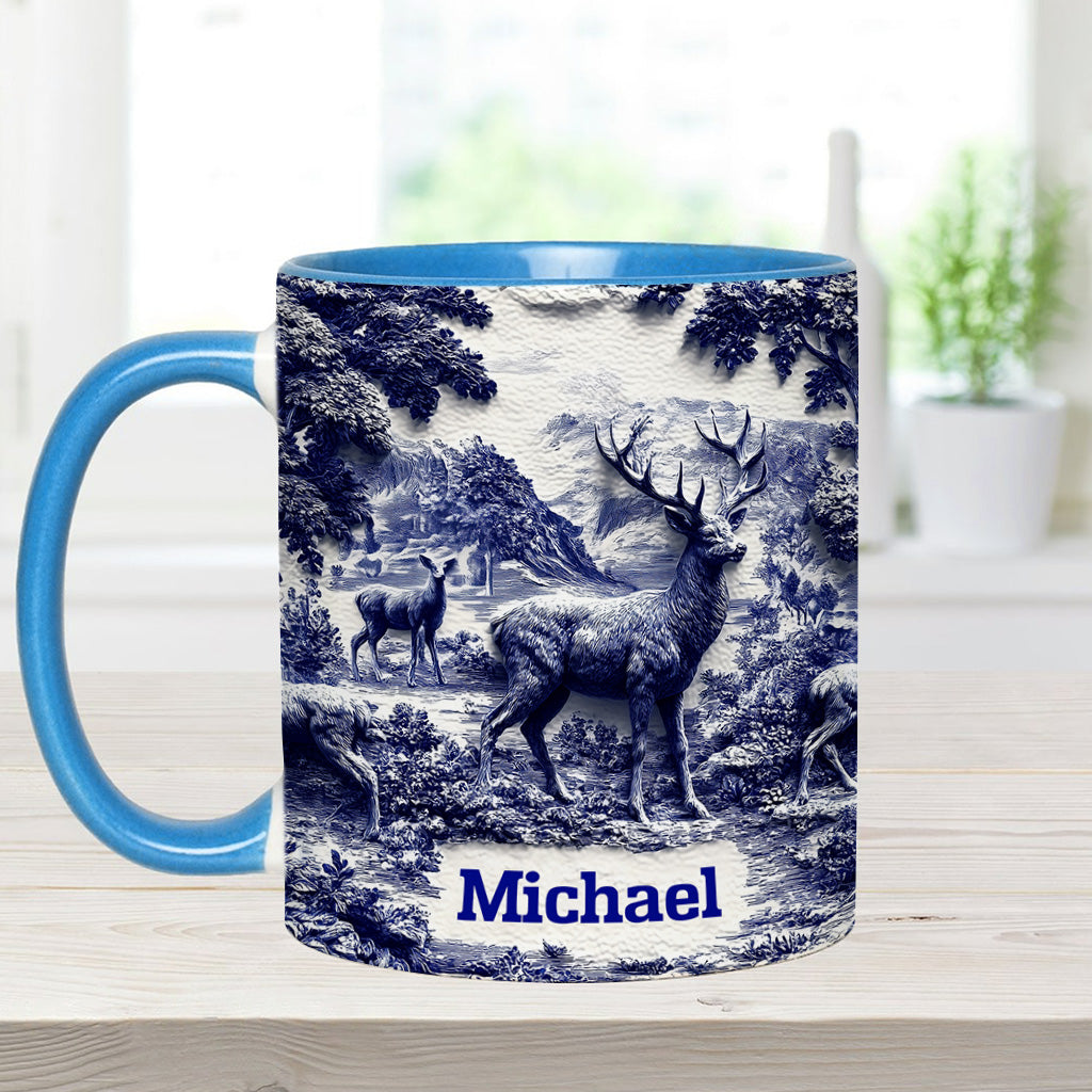Hirschjagd - Personalisierte Tasse mit Jagdmotiv