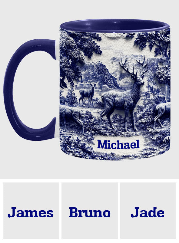 Hirschjagd - Personalisierte Tasse mit Jagdmotiv