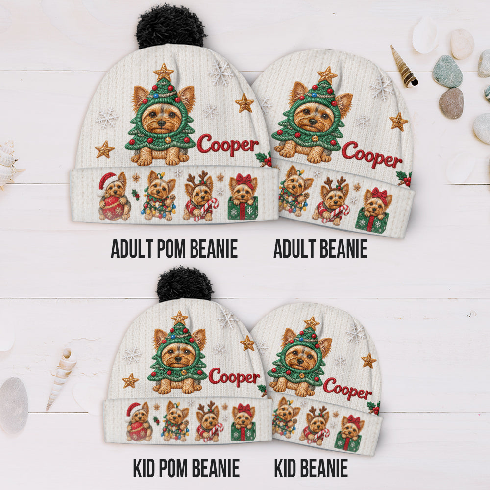 Merry Christmas - Personalized Dog Beanie Hat