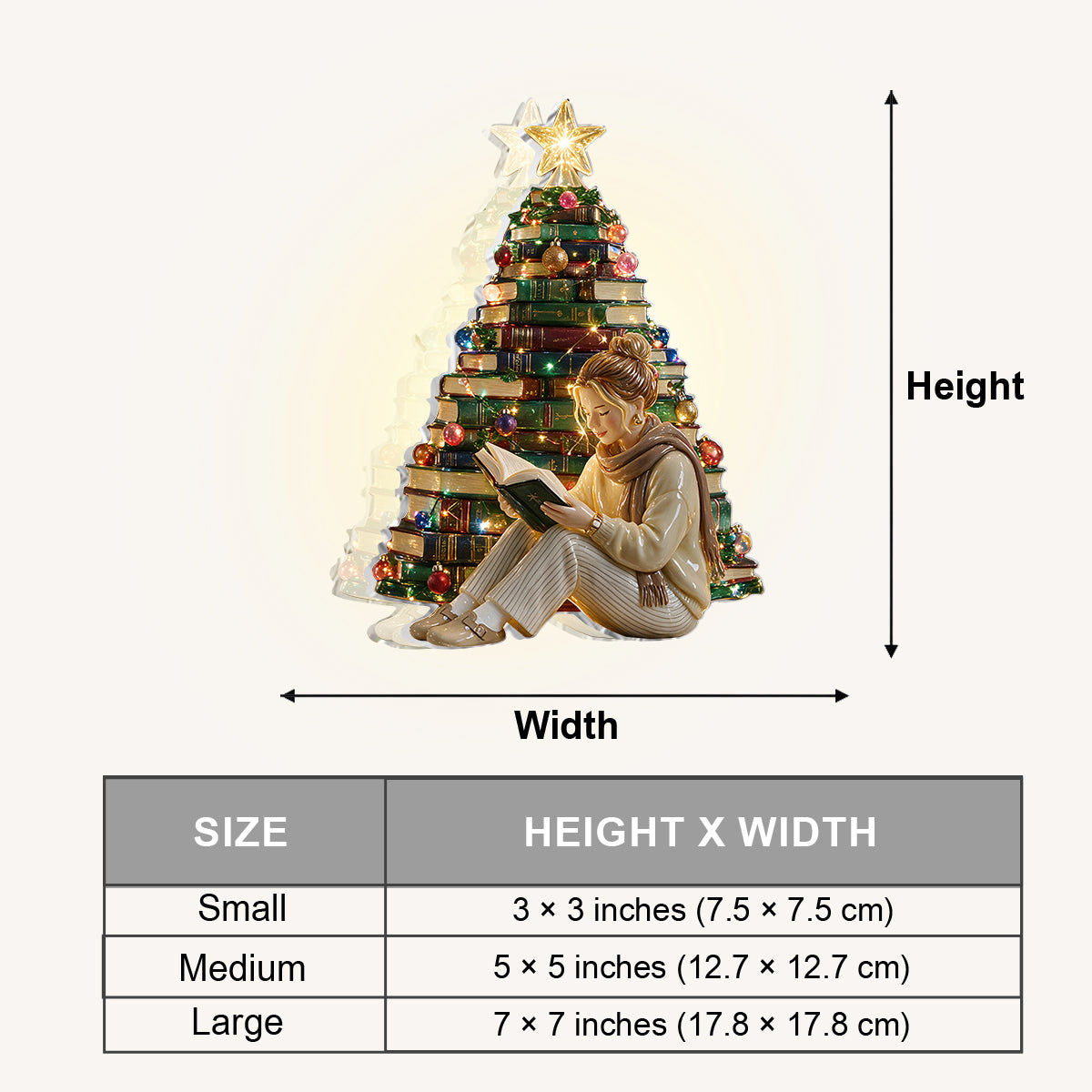 Books Christmas Tree - Personalized Book LED Light Ceramic Pot