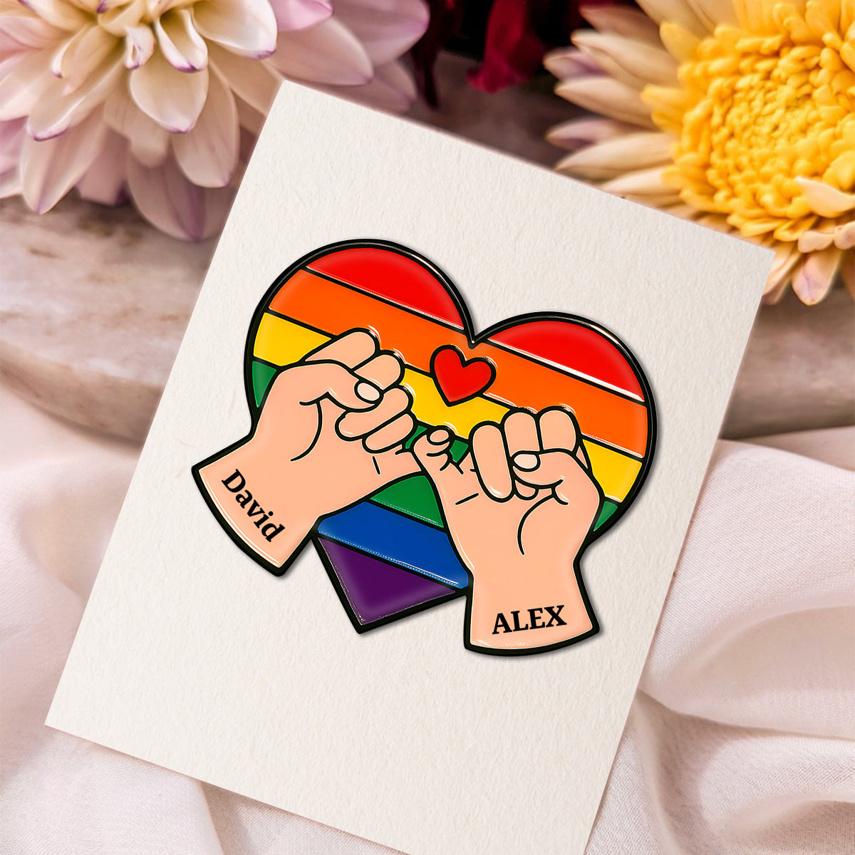 Love Is Love - Personalized LGBT Support Pin