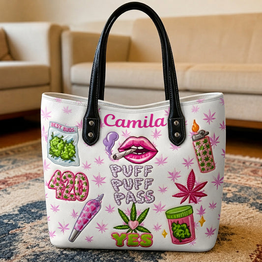 Puff Puff Pass - Personalisierte Weed Tragetasche