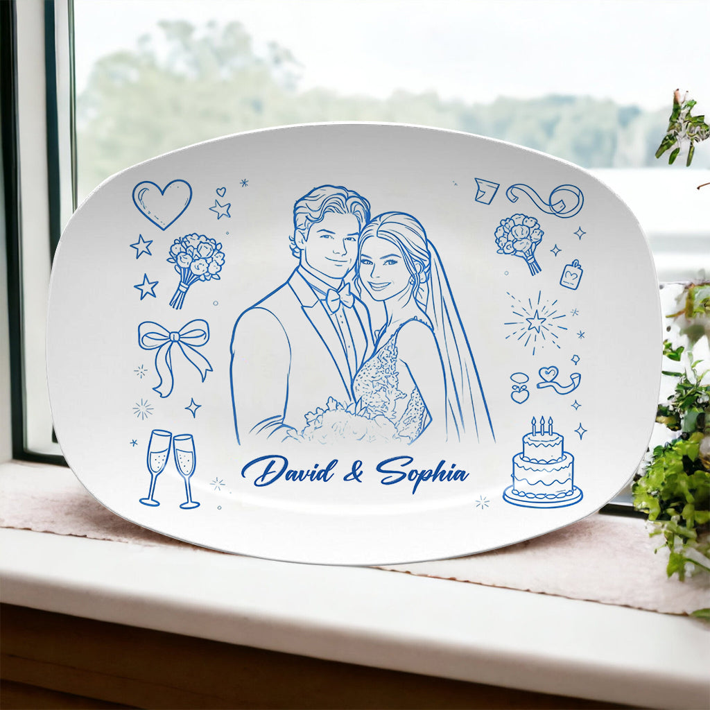 Perfect Gift For Couple - Personalized Couple Plate