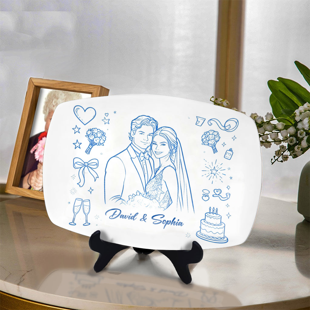 Perfect Gift For Couple - Personalized Couple Plate