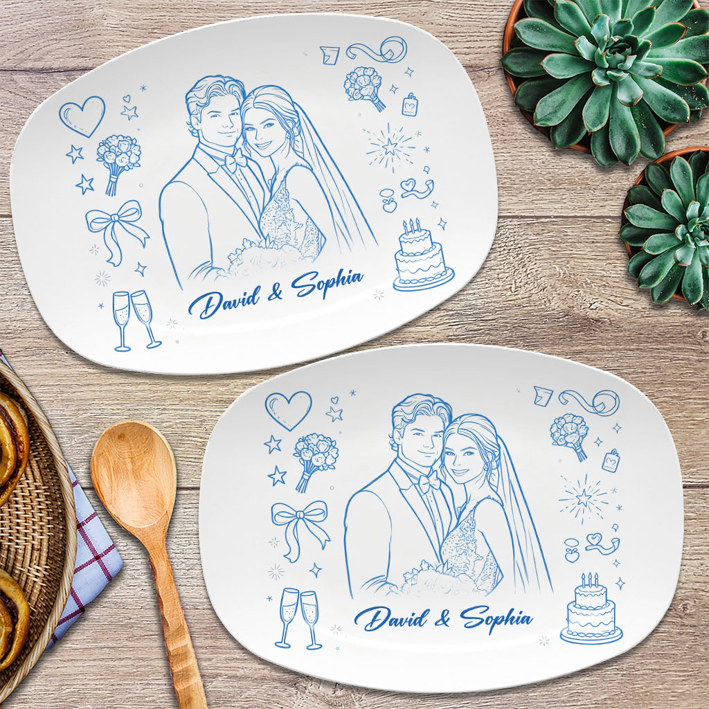 Perfect Gift For Couple - Personalized Couple Plate