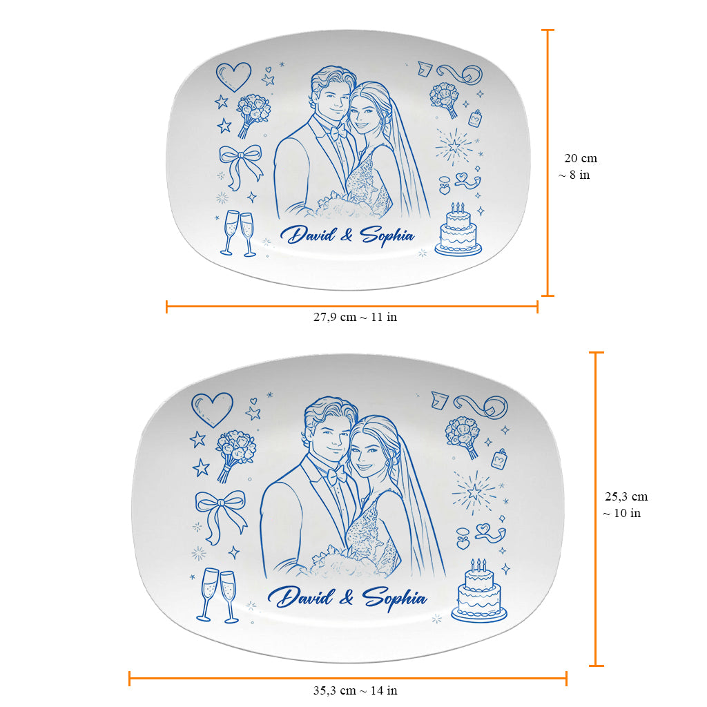Perfect Gift For Couple - Personalized Couple Plate