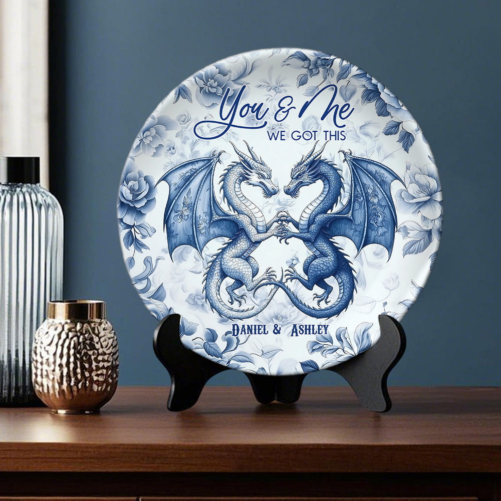 We Got This - Personalized Dragon Ceramic Round Plate