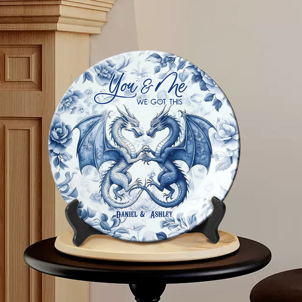We Got This - Personalized Dragon Ceramic Round Plate