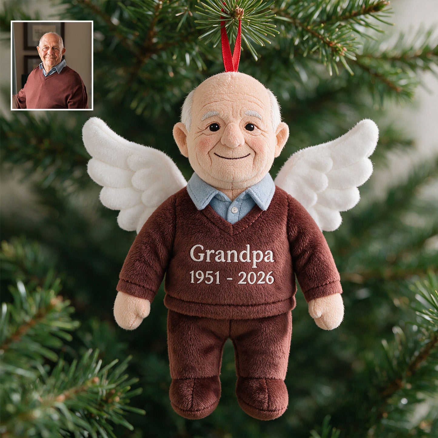 I'm Always With You - Personalized Memorial Plush Ornament