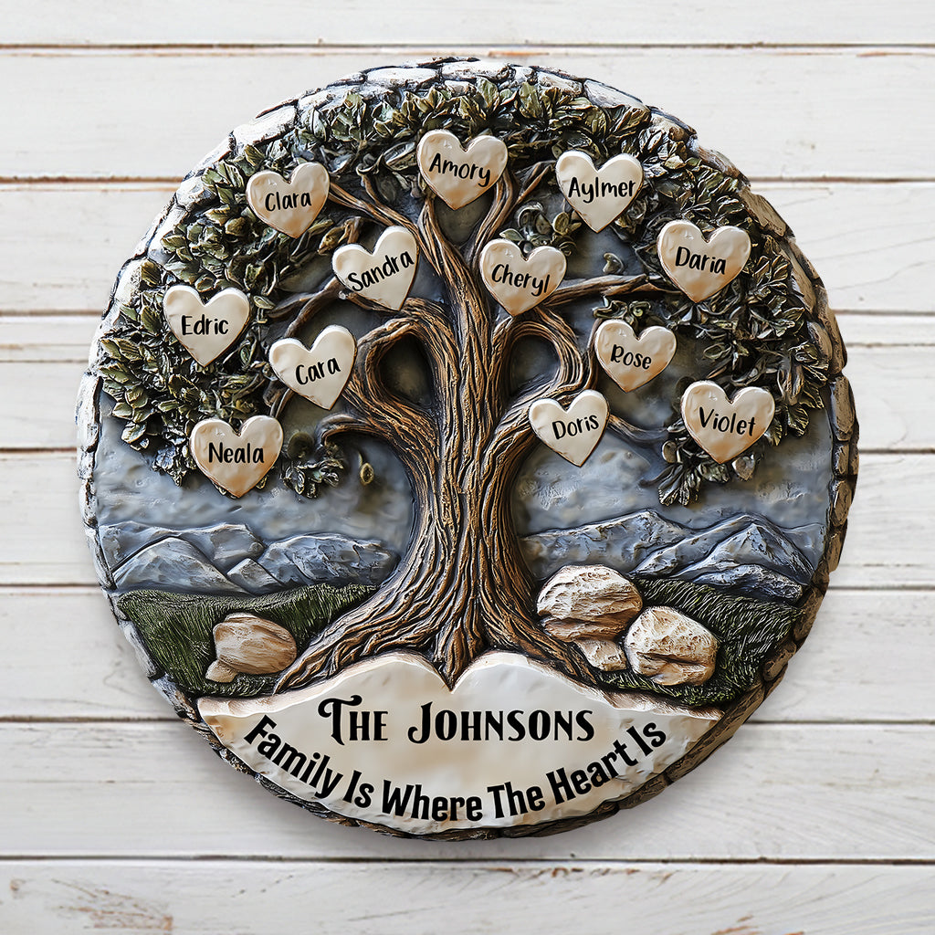 Merry Christmas - Personalized Family Round Metal Sign