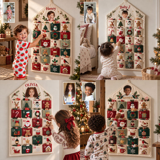 24 Days Of Christmas Joy - Personalized Kid Fabric Advent Calendar
