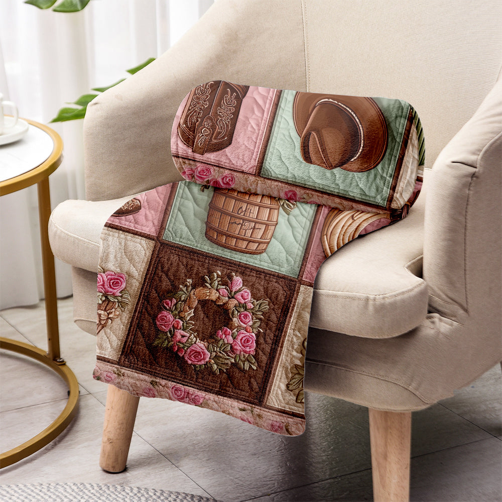 Perfect Gift For Cowgirl - Personalized Cowgirl Blanket