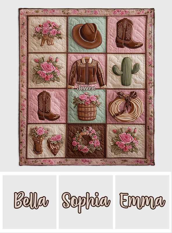 Perfect Gift For Cowgirl - Personalized Cowgirl Blanket
