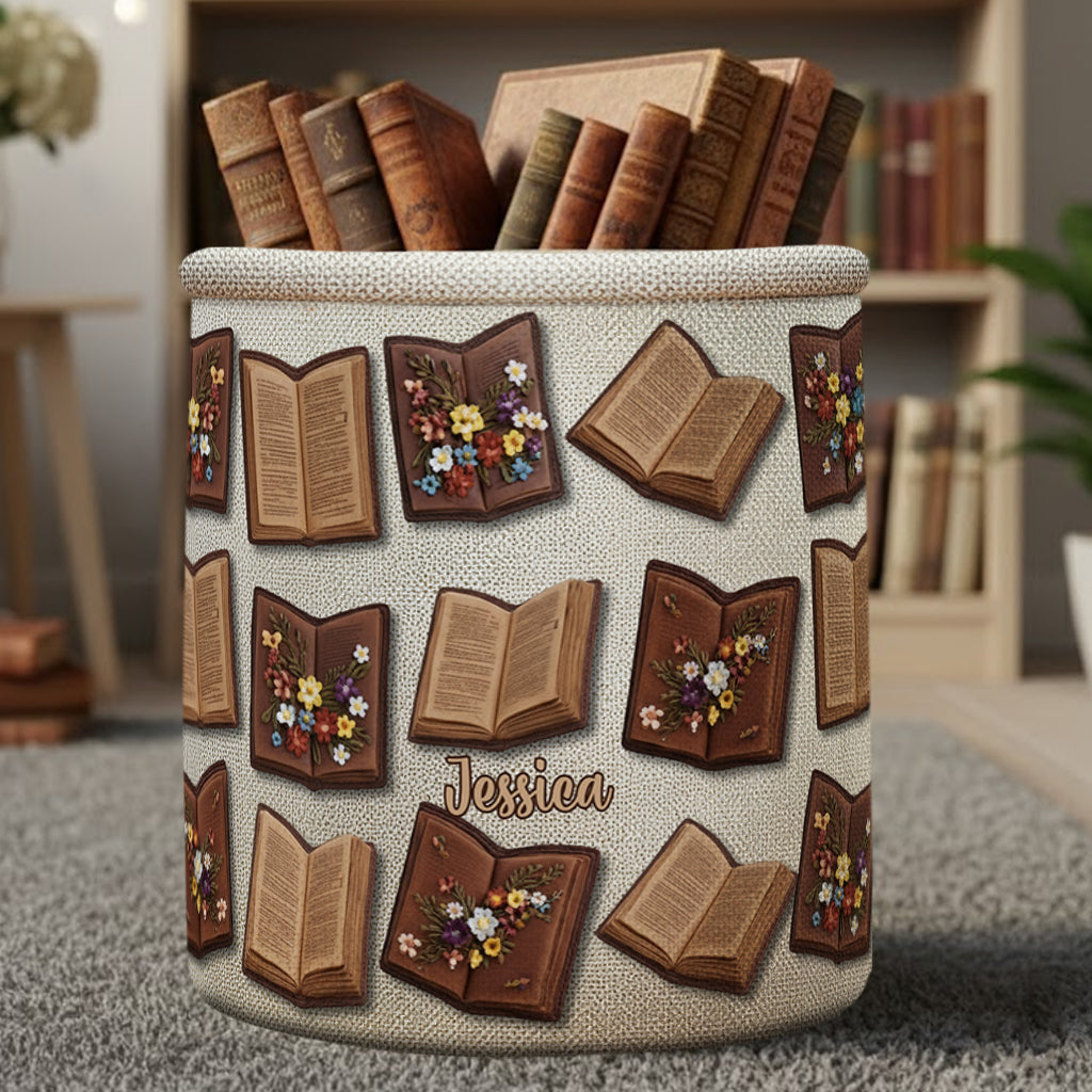 Book Lovers Storage Basket - Personalized Book Storage Basket