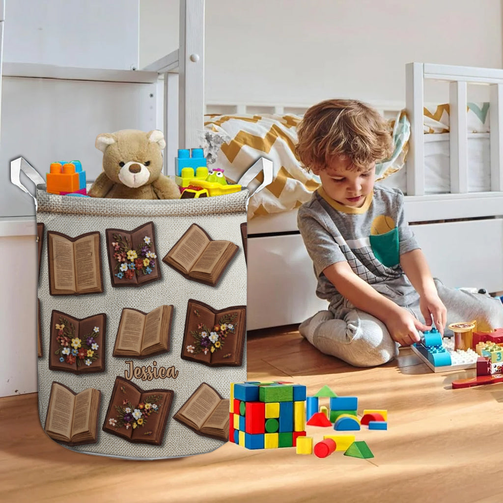 Book Lovers Storage Basket - Personalized Book Storage Basket