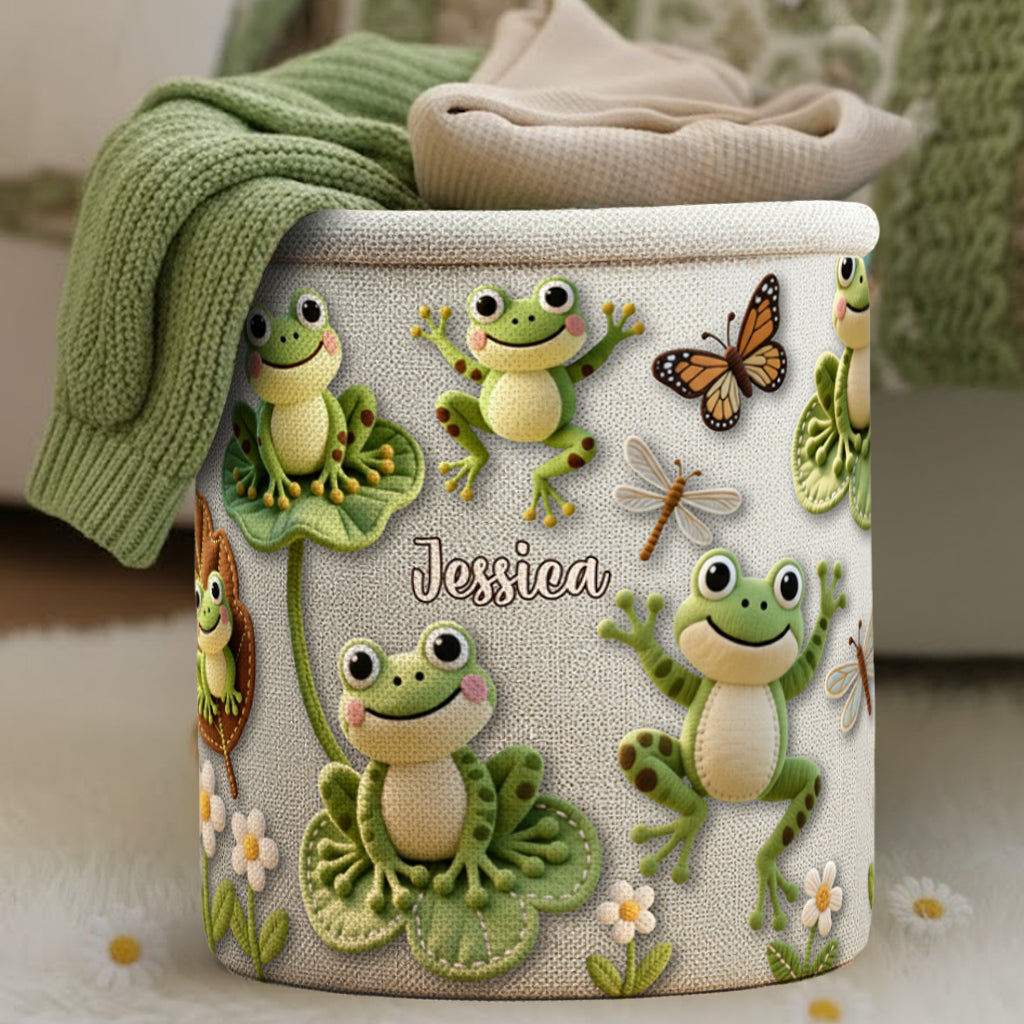 Love Frog - Personalized Frog Storage Basket