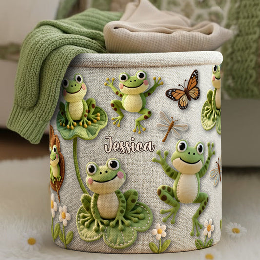 Love Frog - Personalized Frog Storage Basket