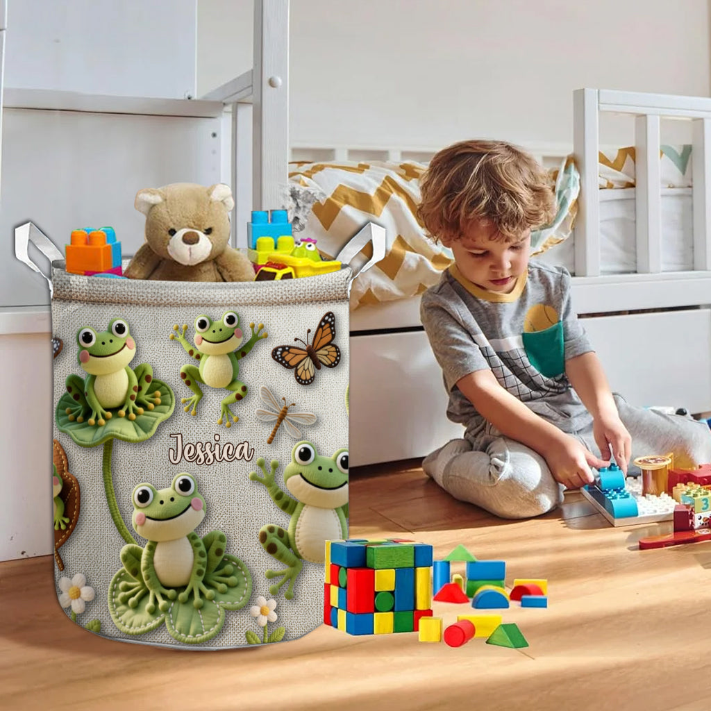 Love Frog - Personalized Frog Storage Basket