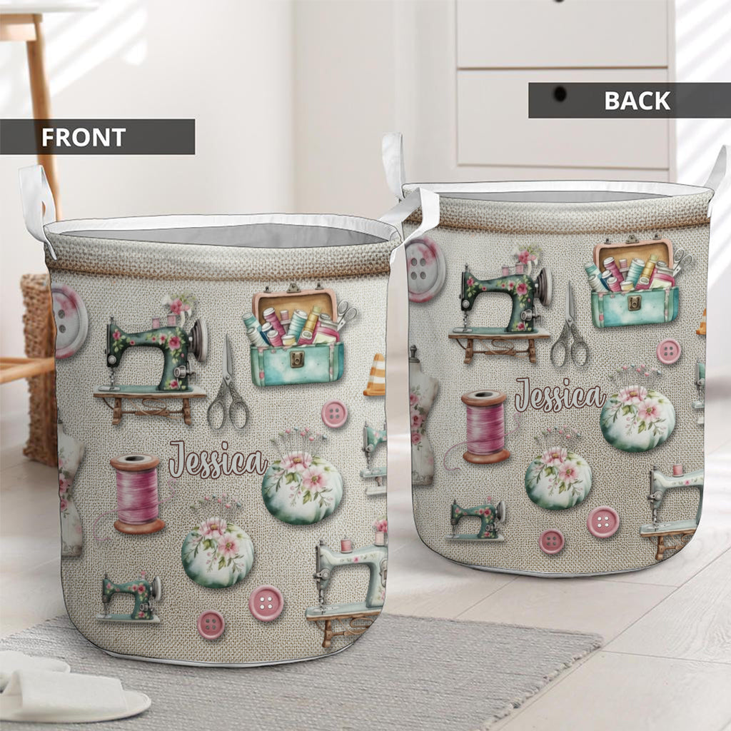 Sewing Lovers Storage Basket - Personalized Sewing Storage Basket