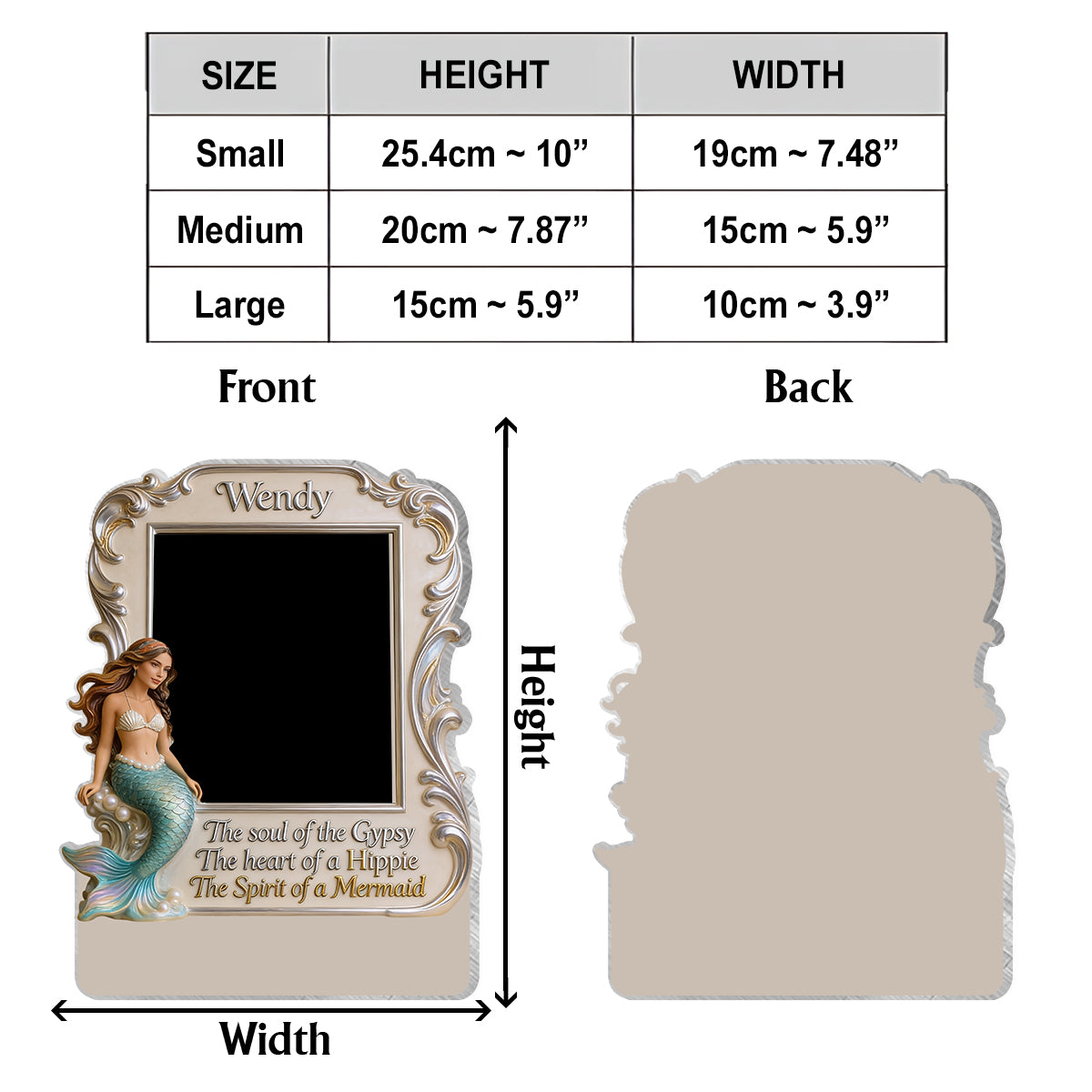 Soyez une Sirène - Miroir de Bureau Personnalisé
