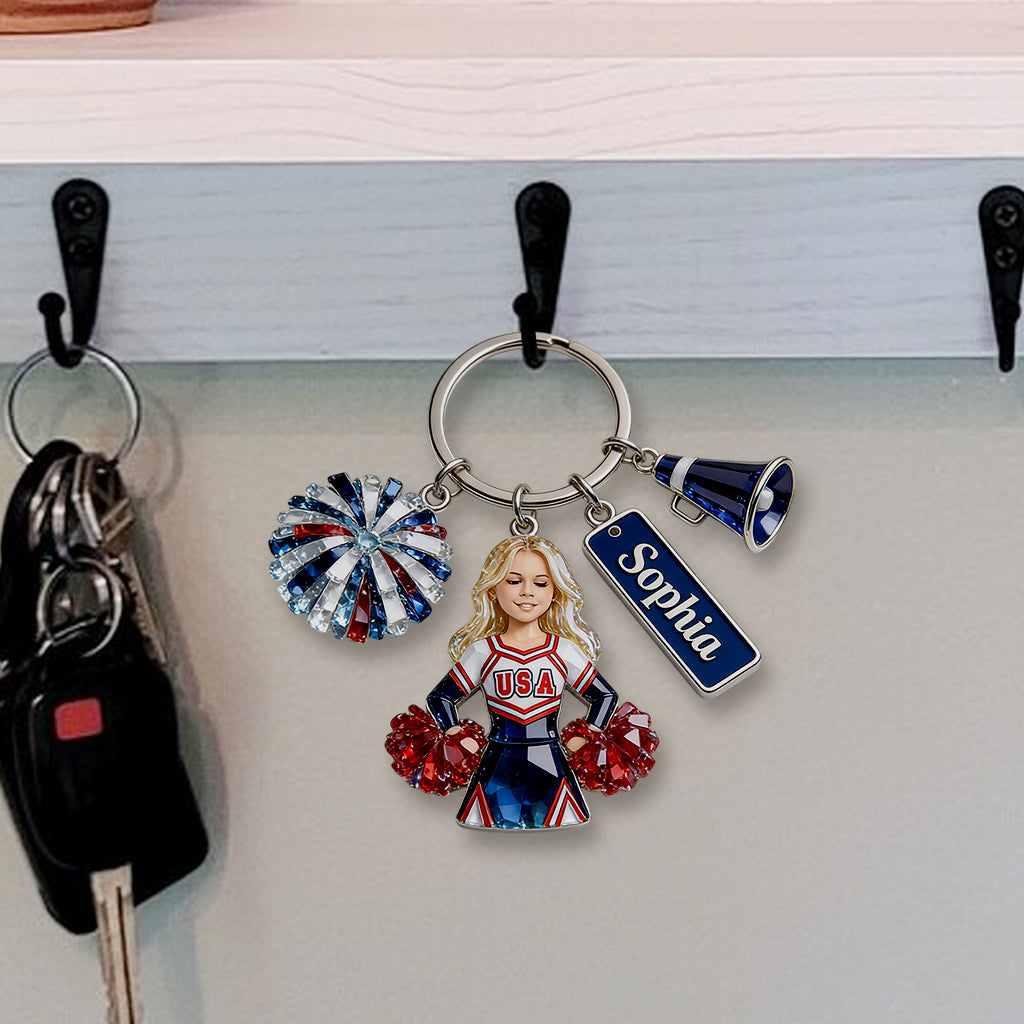 Custom Any Photo - Personalized Cheerleading Keychain With Charms
