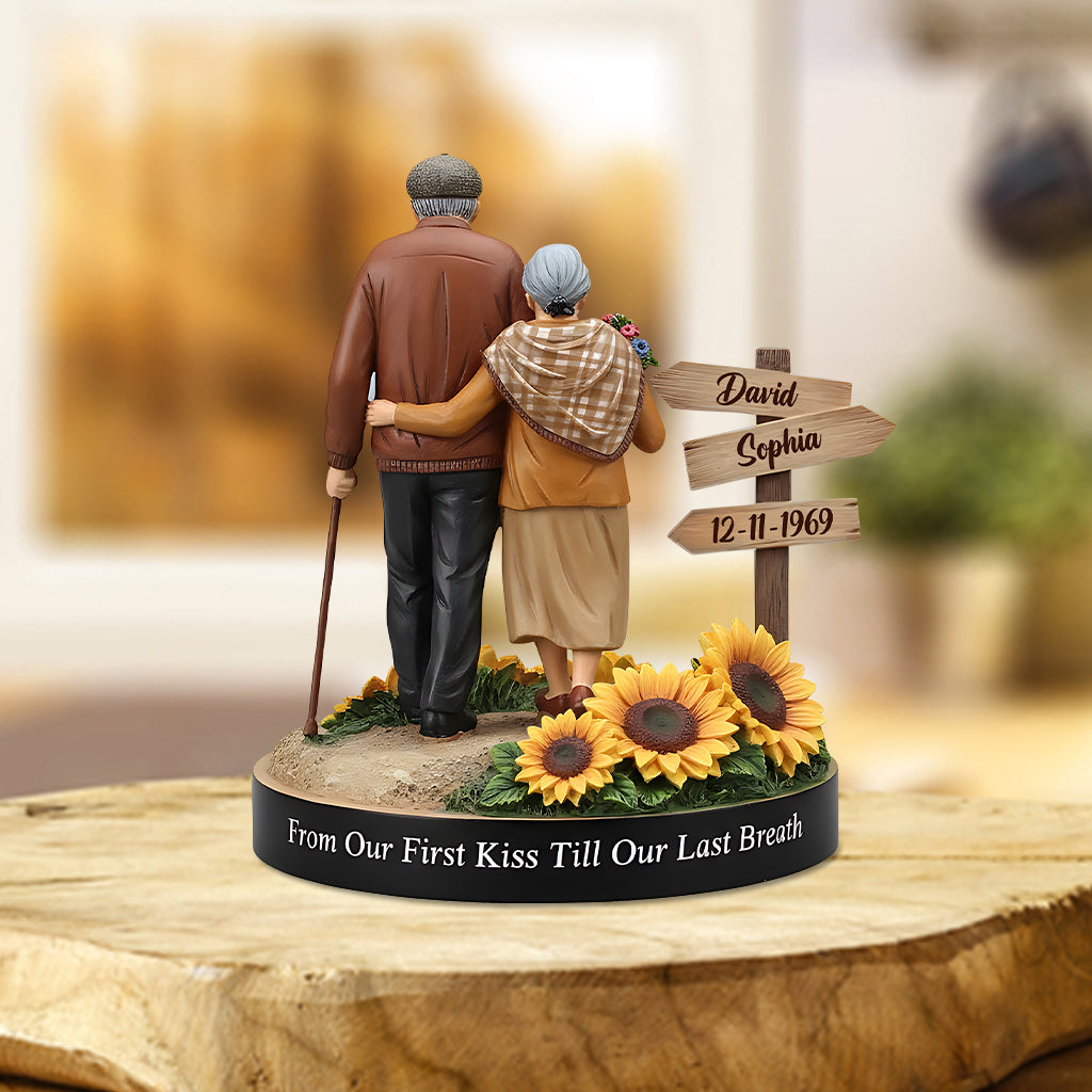 From Our First Kiss Till Our Last Breath - Personalized Couple Custom Shaped Acrylic Plaque