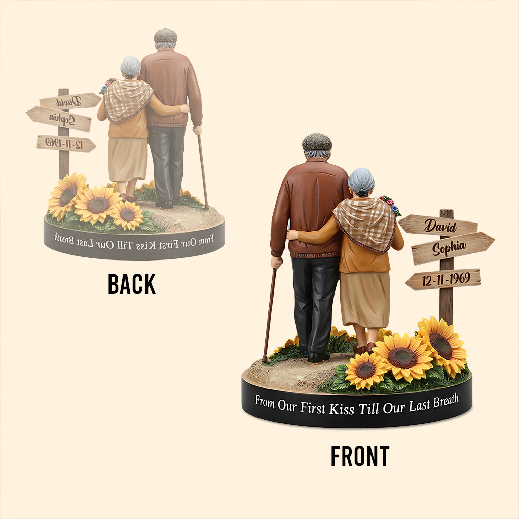 From Our First Kiss Till Our Last Breath - Personalized Couple Custom Shaped Acrylic Plaque