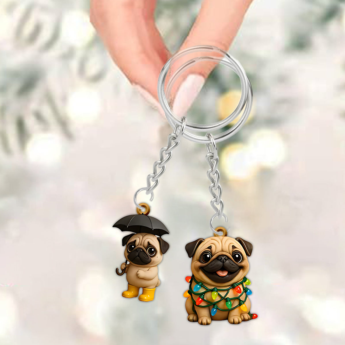 Christmas Fun Pug - Personalized Dog Advent Calendar With Ornaments