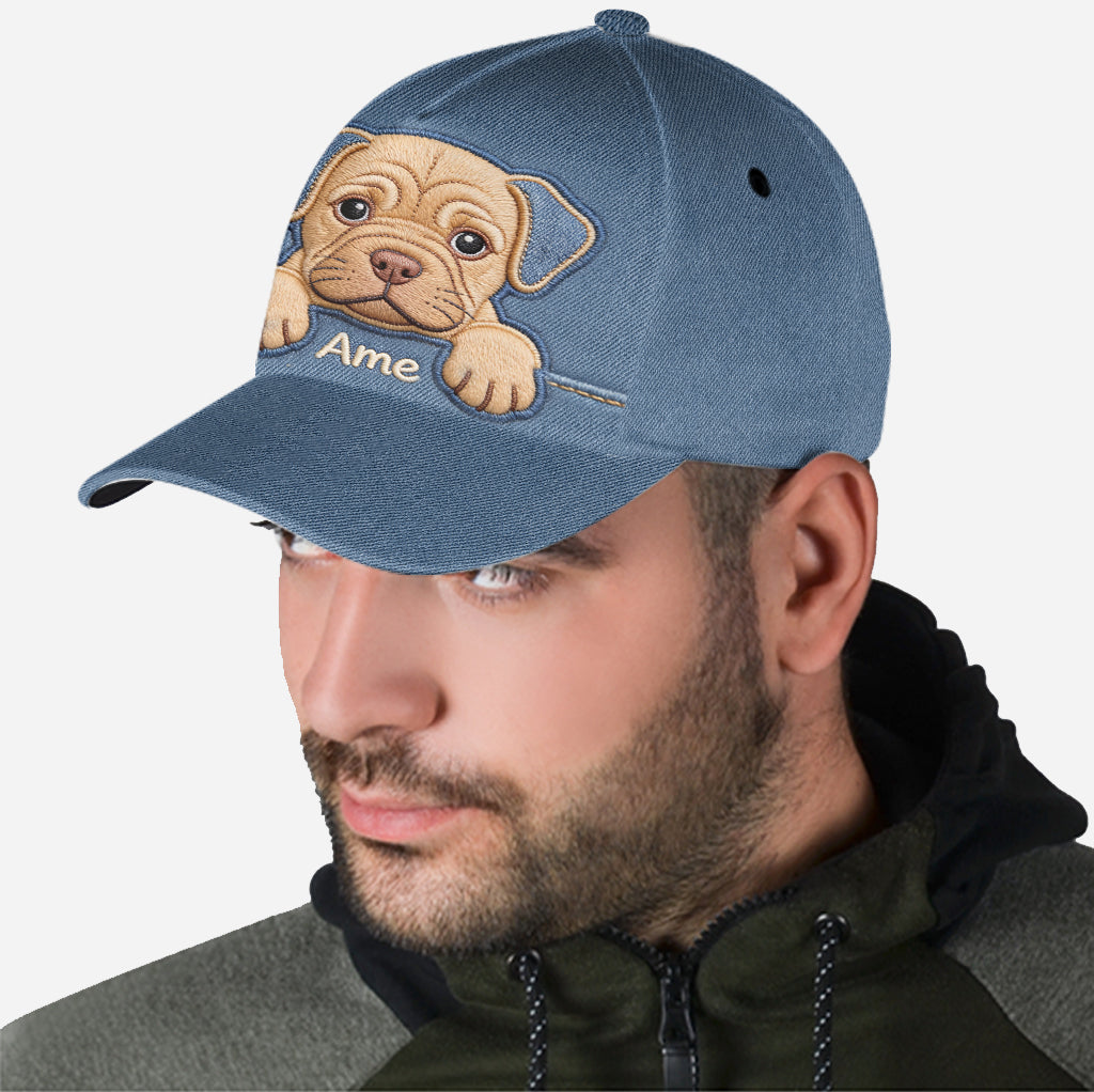 J'aime mon chien - Casquette classique personnalisée pour chien