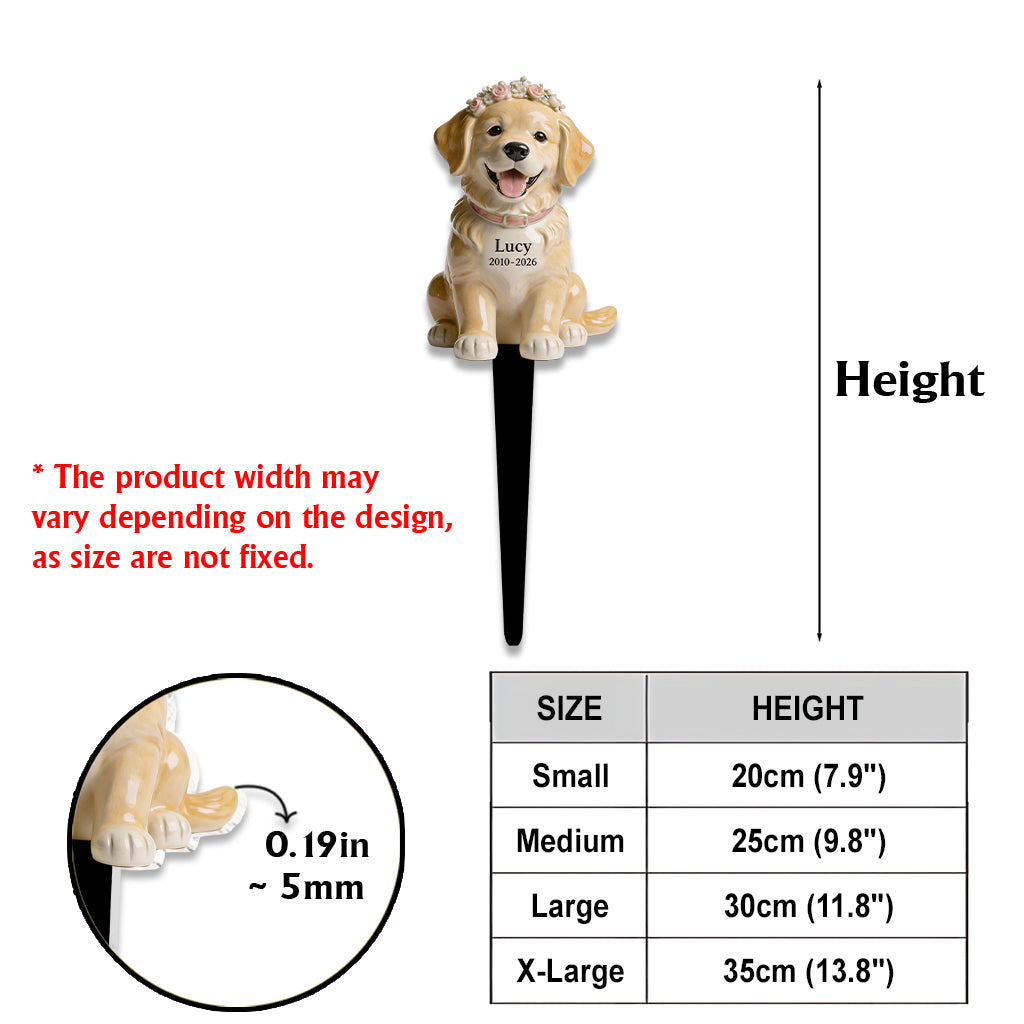 Gartenschild zum Gedenken an einen Freund – Personalisiertes Acryl-Gartenschild für Hunde / Acryl-Plakette