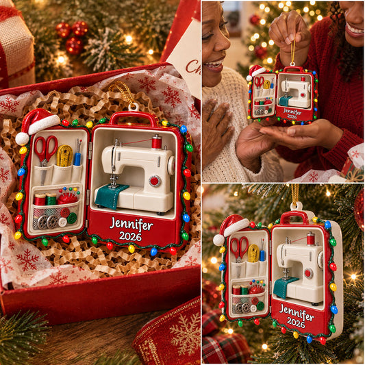 Liebe Nähen - Personalisierte Premium 3D Ornament