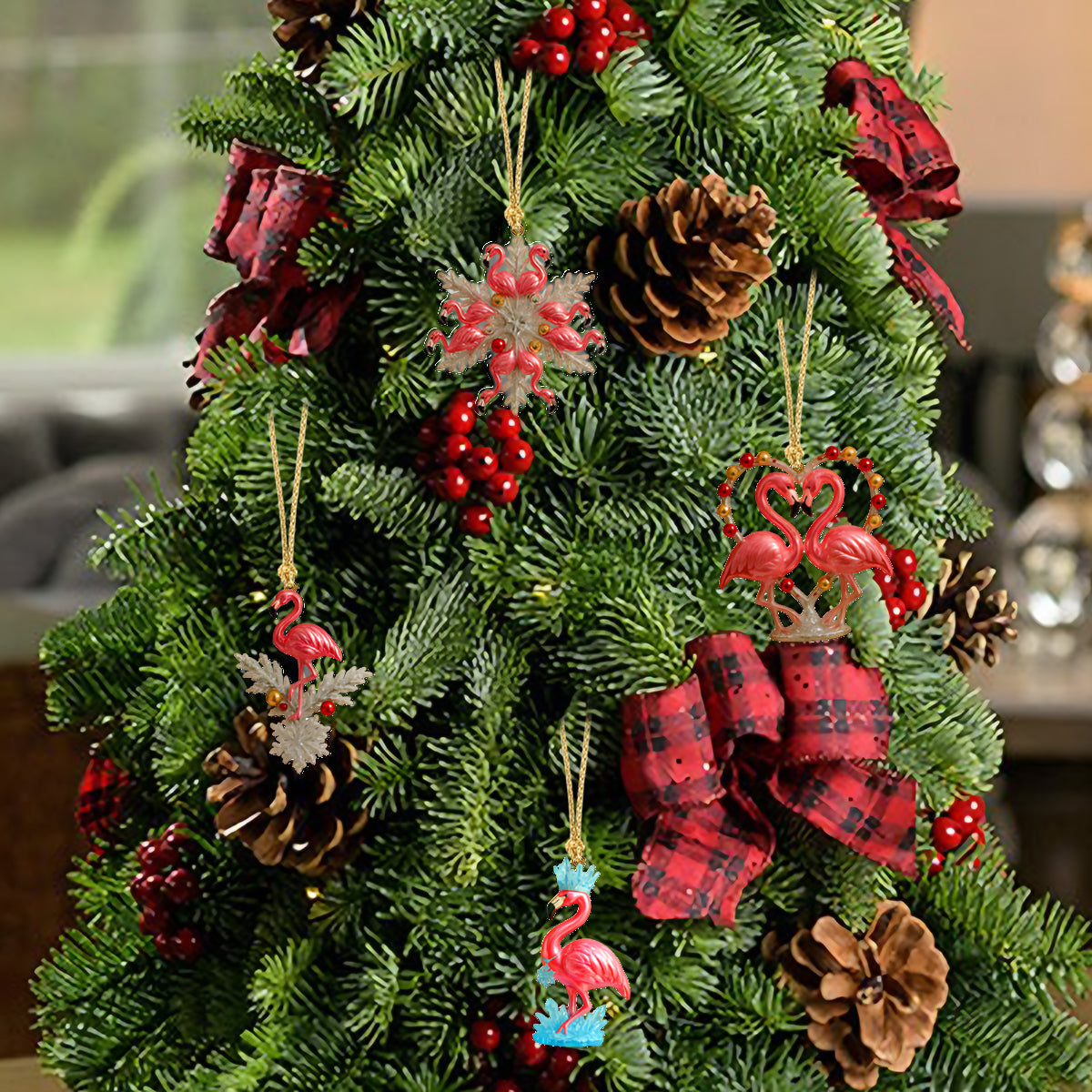 Weihnachtsflamingo – Personalisierter Flamingo-Adventskalender mit Ornamenten