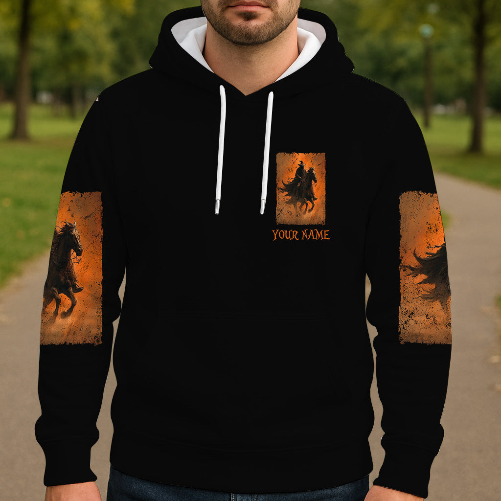 Halloween Horse Riding - Personalized Halloween All Over Shirt
