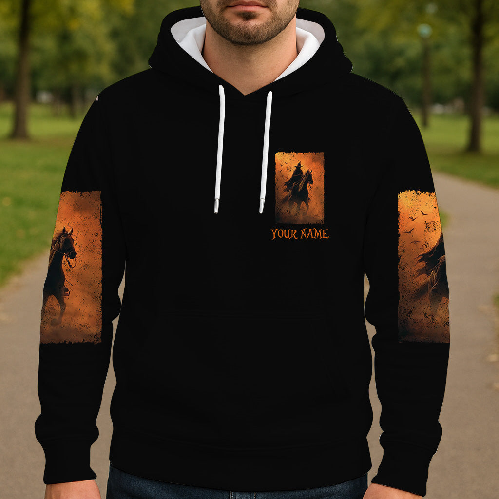 Halloween Horse Riding - Personalized Halloween All Over Shirt