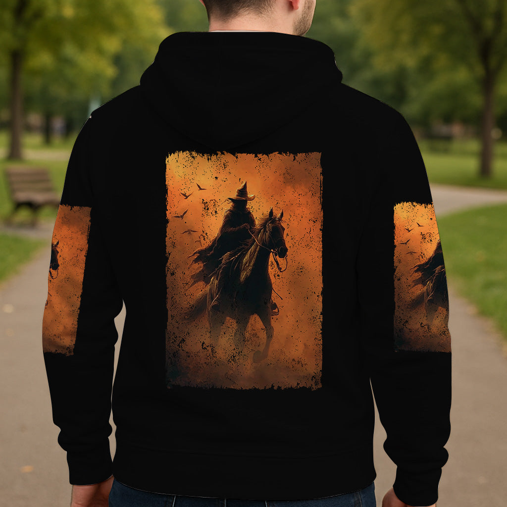 Halloween Horse Riding - Personalized Halloween All Over Shirt