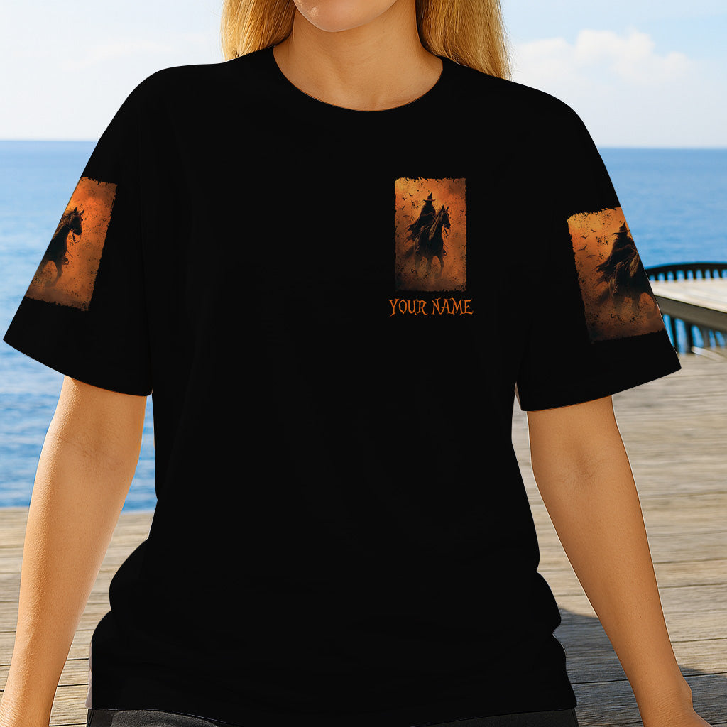 Halloween Horse Riding - Personalized Halloween All Over Shirt