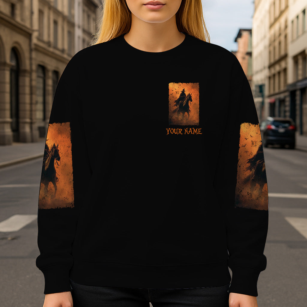 Halloween Horse Riding - Personalized Halloween All Over Shirt