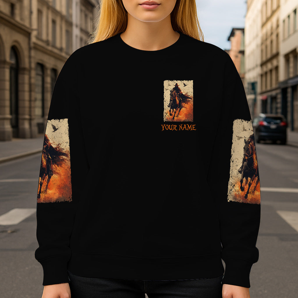 Halloween Horse Riding - Personalized Halloween All Over Shirt