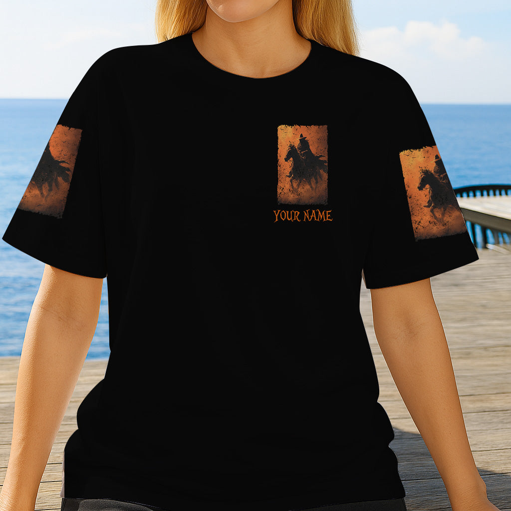 Halloween Horse Riding - Personalized Halloween All Over Shirt