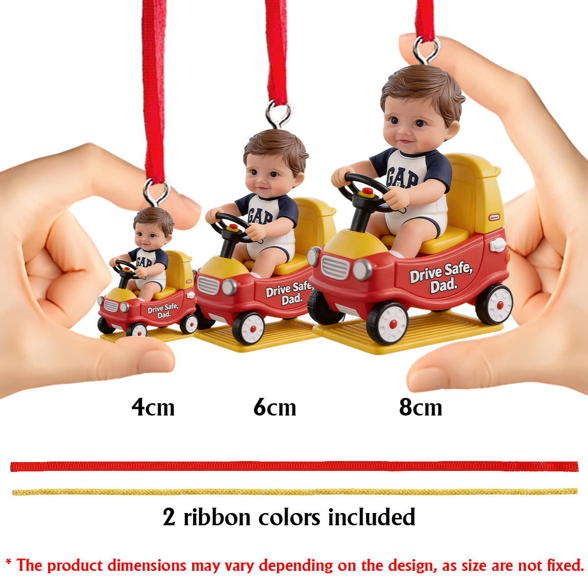Fahre Sicher Papa - Personalisierte Vater Custom Made 3D Minifigur Ornament