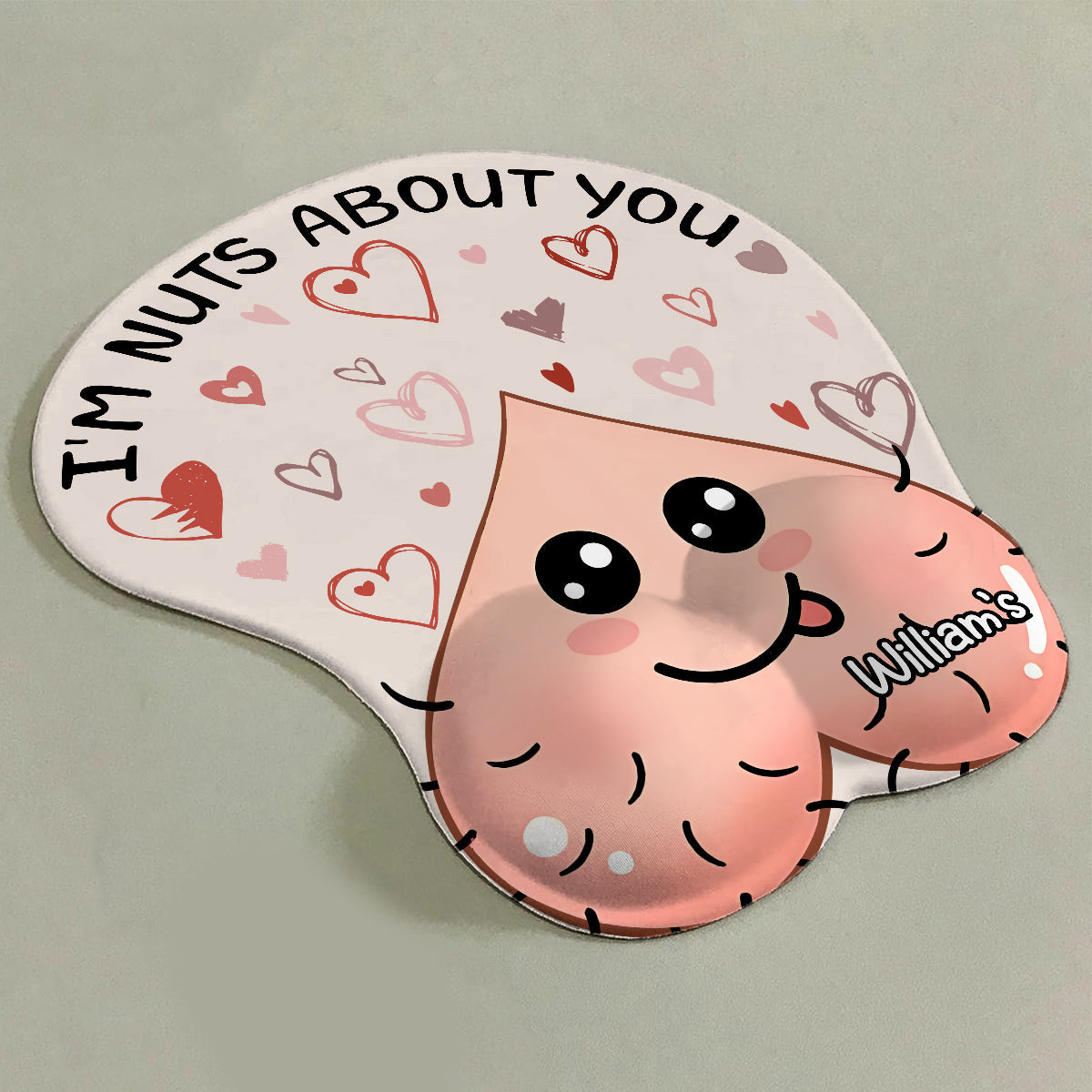 I'm Nuts About You - Personalized Couple 3D Mouse Pad