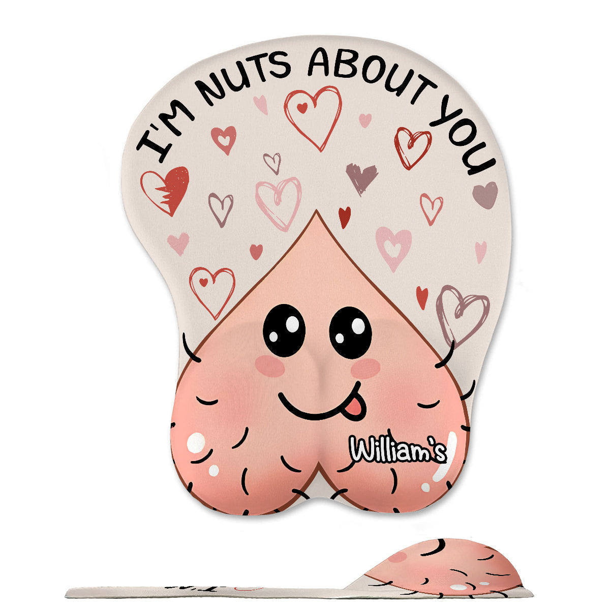 I'm Nuts About You - Personalized Couple 3D Mouse Pad