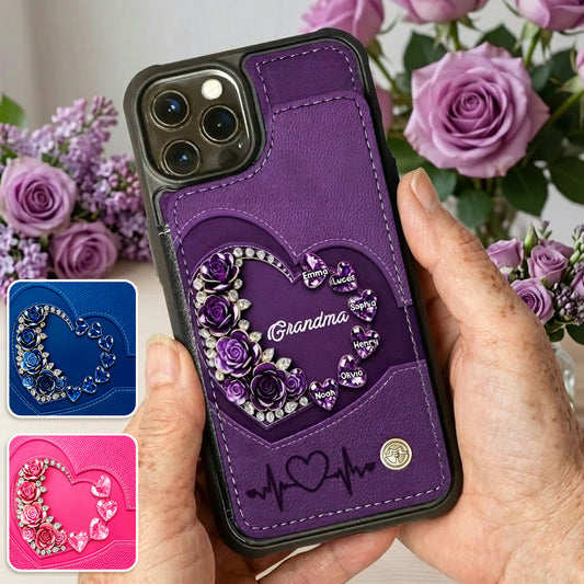 Best Mom Grandma Nana Ever - Personalized Mother Fully Printed Wallet Phone Case