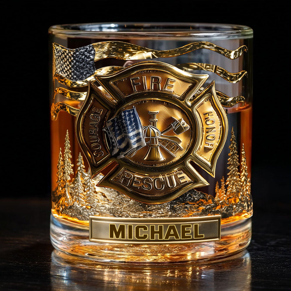 Fantastischer Feuerwehrmann – personalisiertes Feuerwehr-Whiskyglas