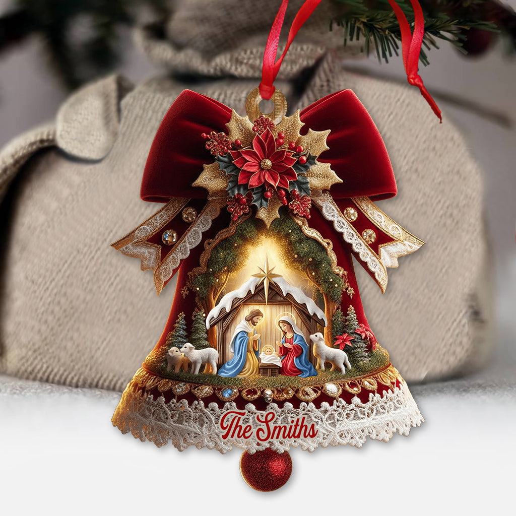 The Nativity Scene - Personalized Christian Ornament