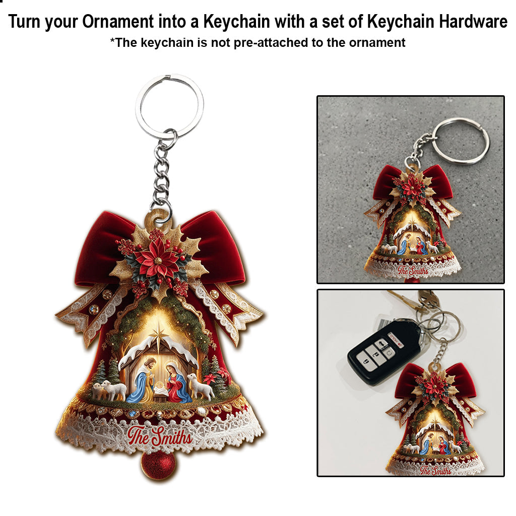 The Nativity Scene - Personalized Christian Ornament